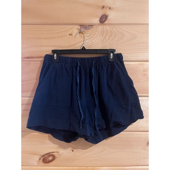 Navy Linen Shorts - Picture 1 of 3